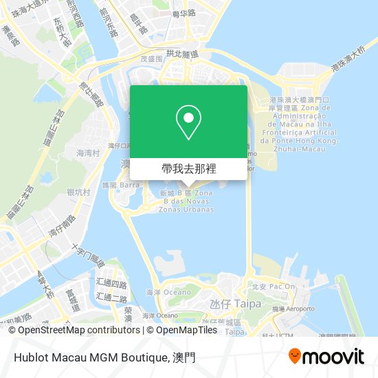 Hublot Macau MGM Boutique地圖