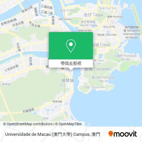 Universidade de Macau (澳門大學) Campus地圖