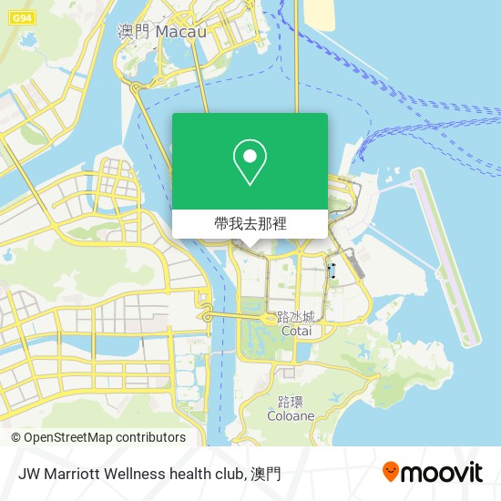 JW Marriott Wellness health club地圖