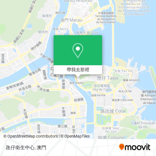 氹仔衛生中心地圖