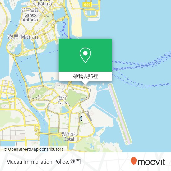 Macau Immigration Police地圖