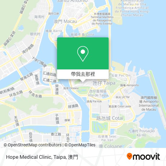 Hope Medical Clinic, Taipa地圖
