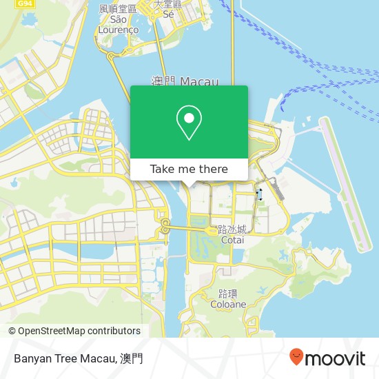 Banyan Tree Macau地圖