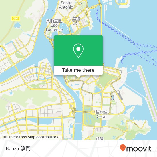 Banza, 廣東大馬路 澳門地圖