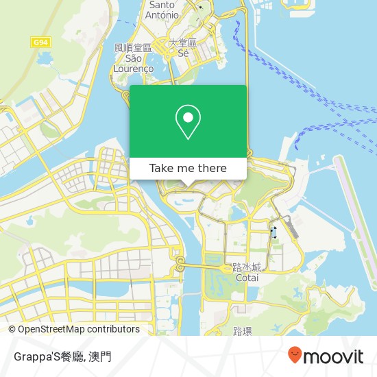 Grappa'S餐廳, 廣東大馬路 氹仔地圖