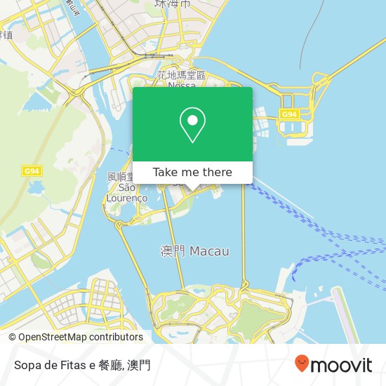 Sopa de Fitas e 餐廳, 孫逸仙大馬路 澳門地圖