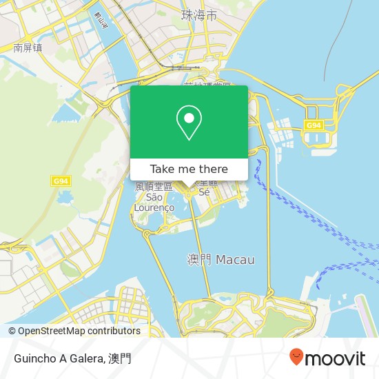 Guincho A Galera, 葡京路 2-4號 澳門地圖