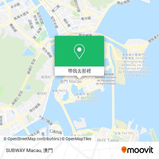 SUBWAY Macau地圖