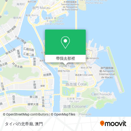 タイパの北帝廟地圖