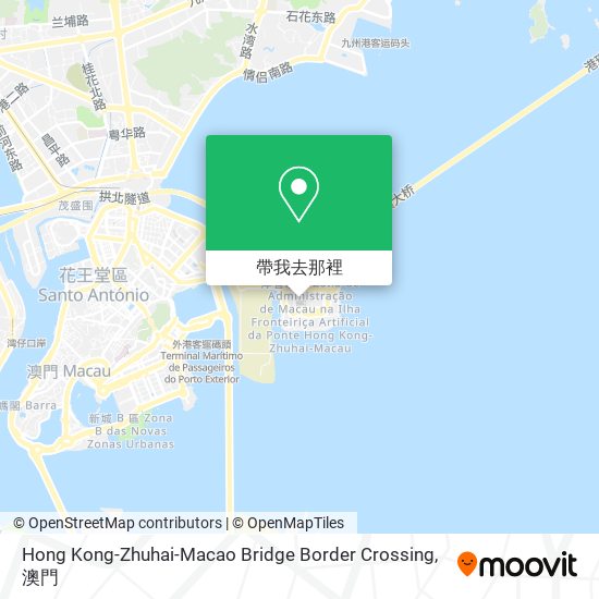 Hong Kong-Zhuhai-Macao Bridge Border Crossing地圖