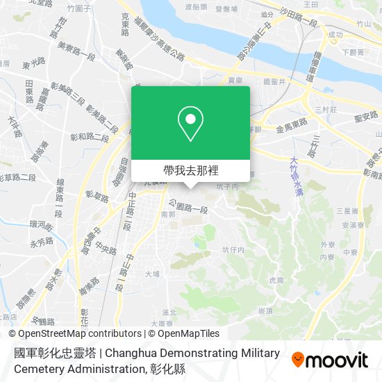 國軍彰化忠靈塔 | Changhua Demonstrating Military Cemetery Administration地圖