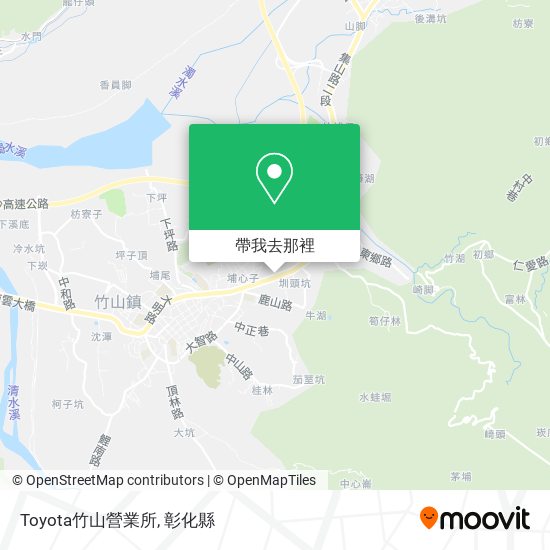 Toyota竹山營業所地圖