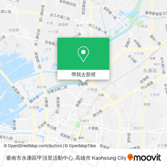 臺南市永康區甲頂里活動中心地圖