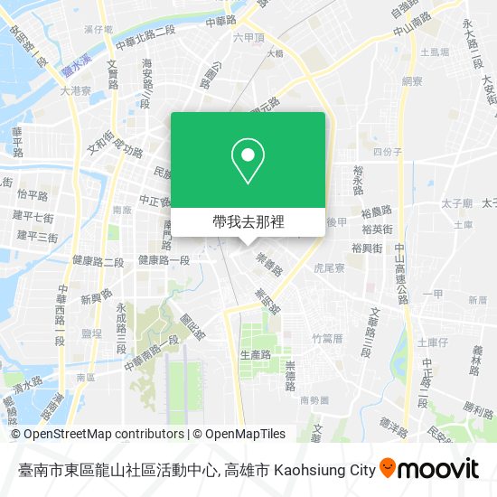 臺南市東區龍山社區活動中心地圖
