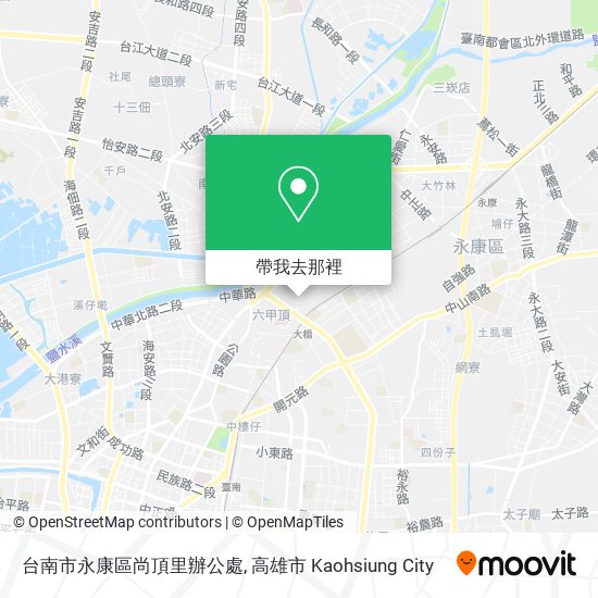 台南市永康區尚頂里辦公處地圖