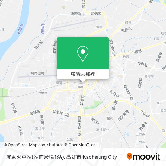 屏東火車站(站前廣場1站)地圖
