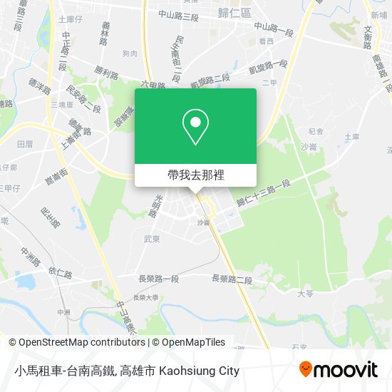 小馬租車-台南高鐵地圖