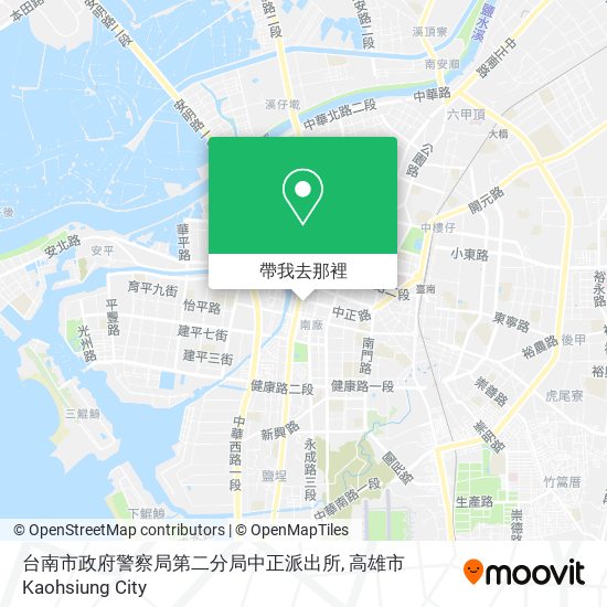 台南市政府警察局第二分局中正派出所地圖