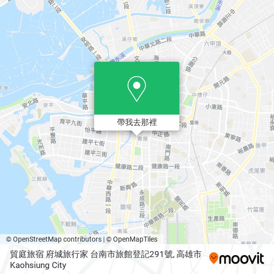 貿庭旅宿 府城旅行家 台南市旅館登記291號地圖