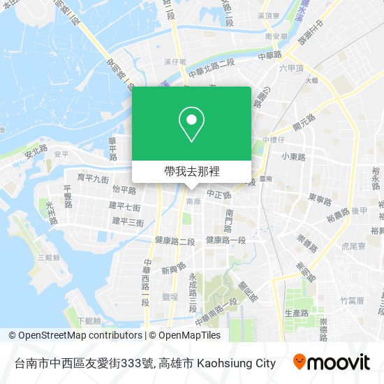 台南市中西區友愛街333號地圖