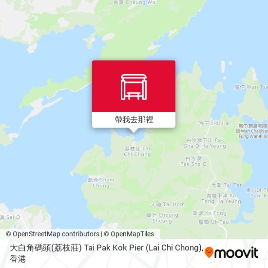 大白角碼頭(荔枝莊) Tai Pak Kok Pier (Lai Chi Chong)地圖