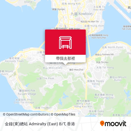 金鐘(東)總站 Admiralty (East) B/T地圖