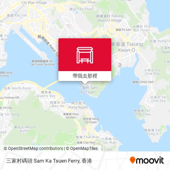 三家村碼頭 Sam Ka Tsuen Ferry地圖