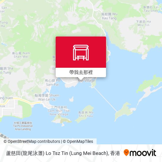 蘆慈田(龍尾泳灘) Lo Tsz Tin (Lung Mei Beach)地圖