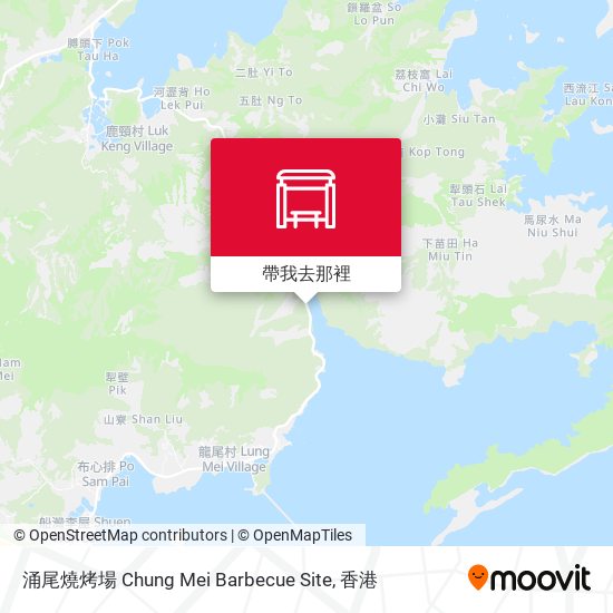 涌尾燒烤場 Chung Mei Barbecue Site地圖