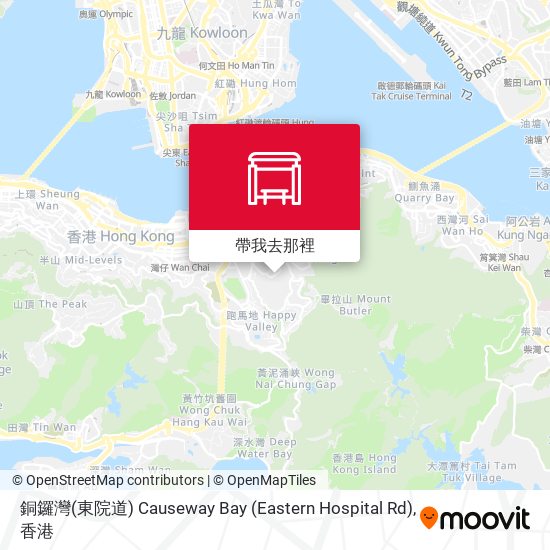 銅鑼灣(東院道) Causeway Bay (Eastern Hospital Rd)地圖