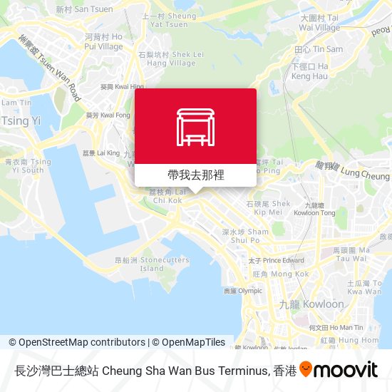 長沙灣巴士總站 Cheung Sha Wan Bus Terminus地圖