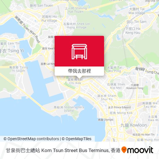 甘泉街巴士總站 Kom Tsun Street Bus Terminus地圖
