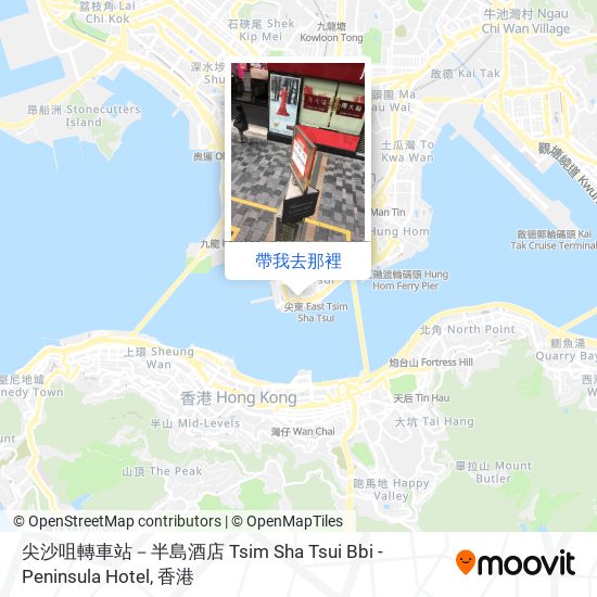 尖沙咀轉車站－半島酒店 Tsim Sha Tsui Bbi - Peninsula Hotel地圖