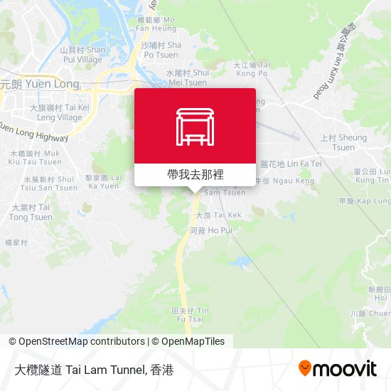 大欖隧道 Tai Lam Tunnel地圖