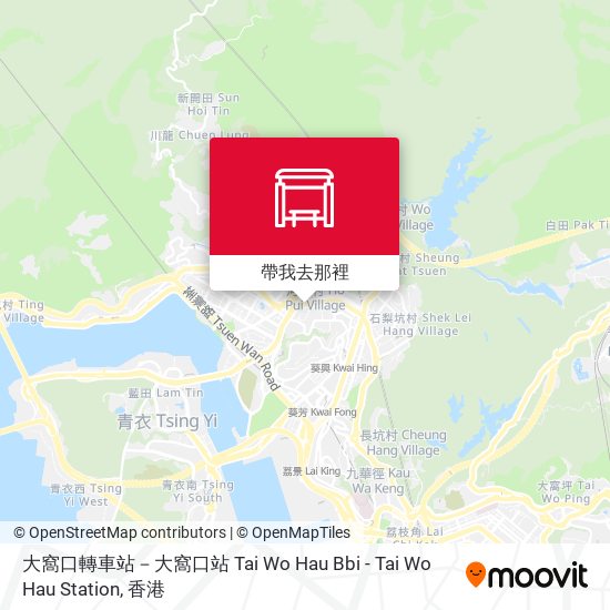 大窩口轉車站－大窩口站 Tai Wo Hau Bbi - Tai Wo Hau Station地圖