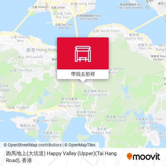 跑馬地上(大坑道) Happy Valley (Upper)(Tai Hang Road)地圖