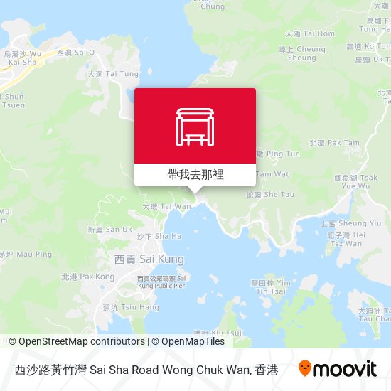 西沙路黃竹灣 Sai Sha Road Wong Chuk Wan地圖