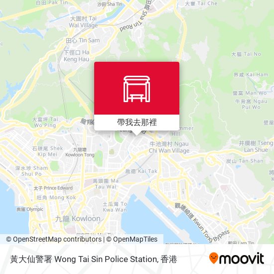 黃大仙警署 Wong Tai Sin Police Station地圖