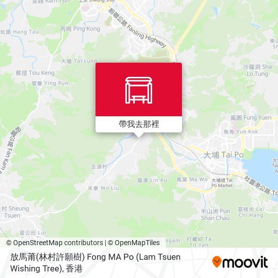 放馬莆(林村許願樹) Fong MA Po (Lam Tsuen Wishing Tree)地圖