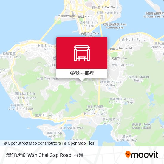 灣仔峽道 Wan Chai Gap Road地圖