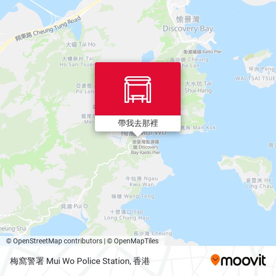 怎樣搭巴士 渡輪或地鐵去香港的梅窩警署mui Wo Police Station