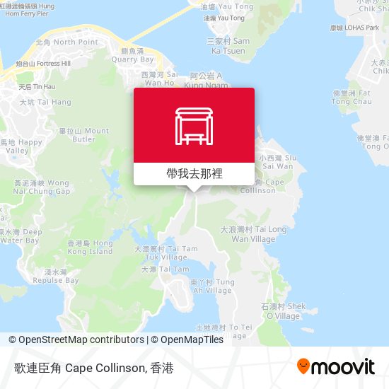 歌連臣角 Cape Collinson地圖