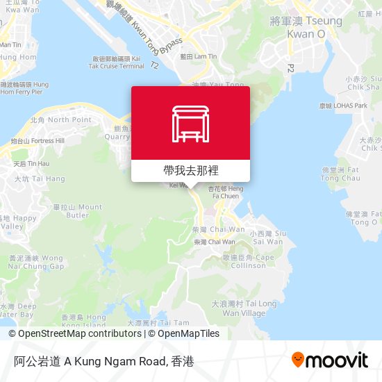 阿公岩道 A Kung Ngam Road地圖