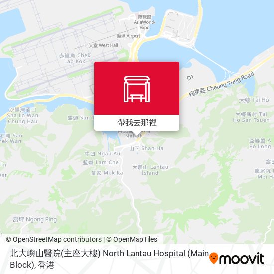 北大嶼山醫院(主座大樓) North Lantau Hospital (Main Block)地圖