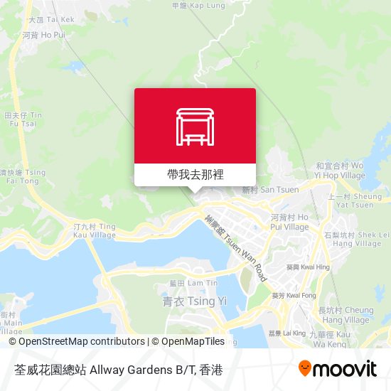 荃威花園總站 Allway Gardens B/T地圖