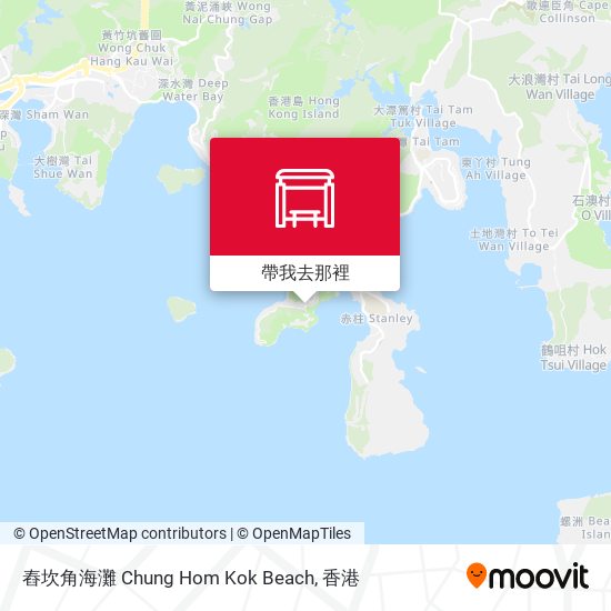 舂坎角海灘 Chung Hom Kok Beach地圖