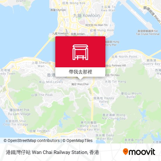 港鐵灣仔站 Wan Chai Railway Station地圖