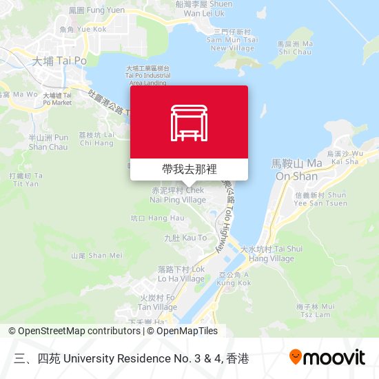 三、四苑 University Residence No. 3 & 4地圖