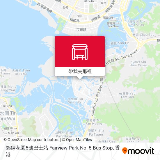 錦綉花園5號巴士站 Fairview Park No. 5 Bus Stop地圖