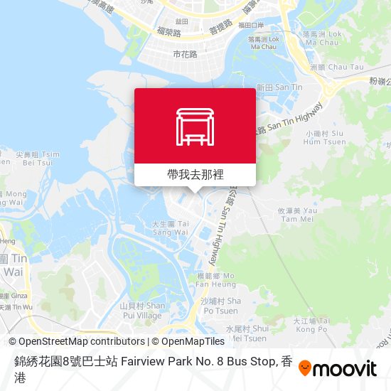 錦綉花園8號巴士站 Fairview Park No. 8 Bus Stop地圖